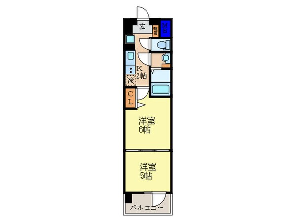 ﾌｧｰｽﾄﾌｨｵｰﾚ京都西京極（401）の物件間取画像